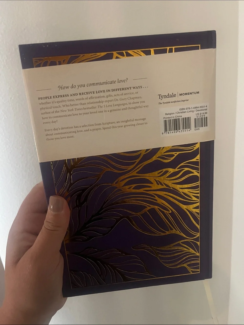 Language LOVE Language Minute Devotional in Purple and Gold